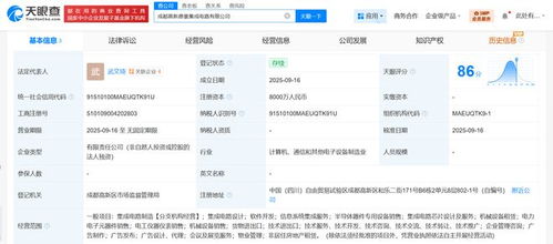 成都高投成立集成電路新公司，注冊資本8000萬，專注信息系統集成服務