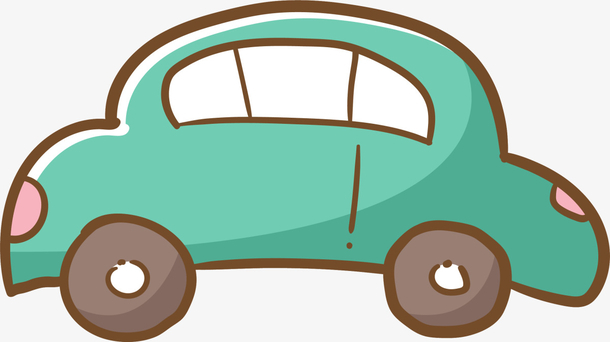綠色卡通可愛小汽車